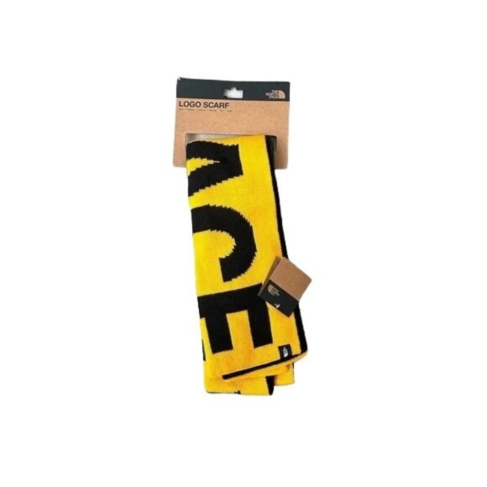 The North Face Yellow Logo Scarf - New with Tags, Stylish & Warm - Picture 2 of 6